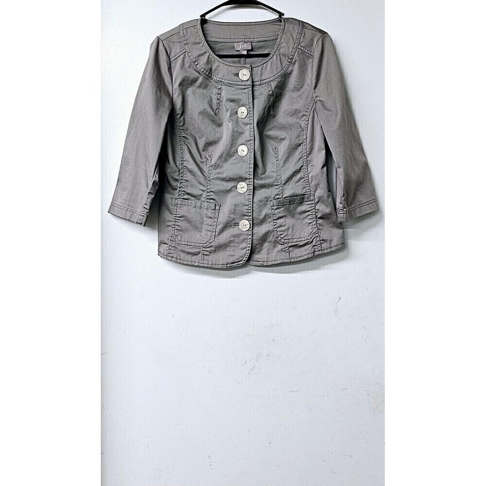 J JILL Petite Big Buttons Long Sleeves Button-Up Women Jacket (S)